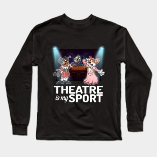 Theatre Is My Sport Schnauzer And Corgi Actors Long Sleeve T-Shirt